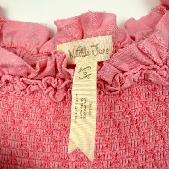 Matilda Jane Pink Smocked  Shakespeare Emilia Dress - Picture 5 of 8